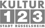 Kultur 123 Stadt Rüsselsheim - Logo