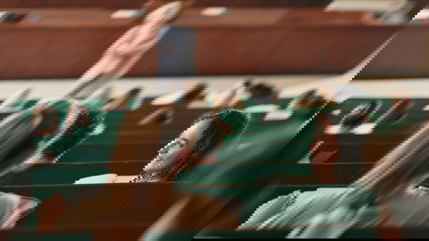 hochschulsystem-deutschland.jpg Blick in einen Uni-Hörsaal während einer Vorlesung